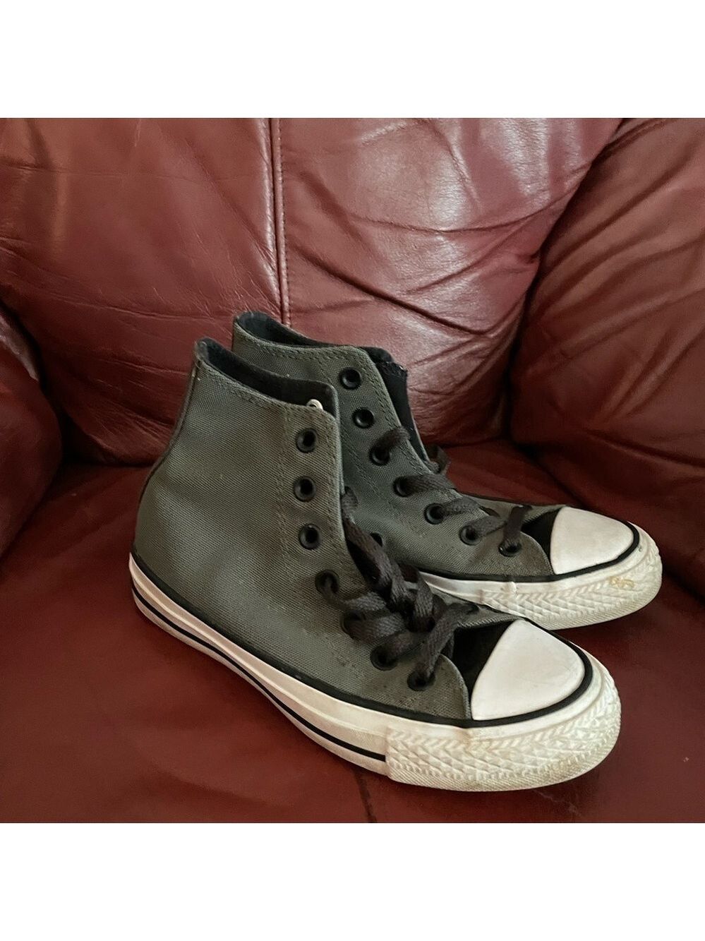 Converse Chuck Taylor All Star Hi Army Green Men's 3 Womens 5 Casual Shoes - Picture 2 of 4